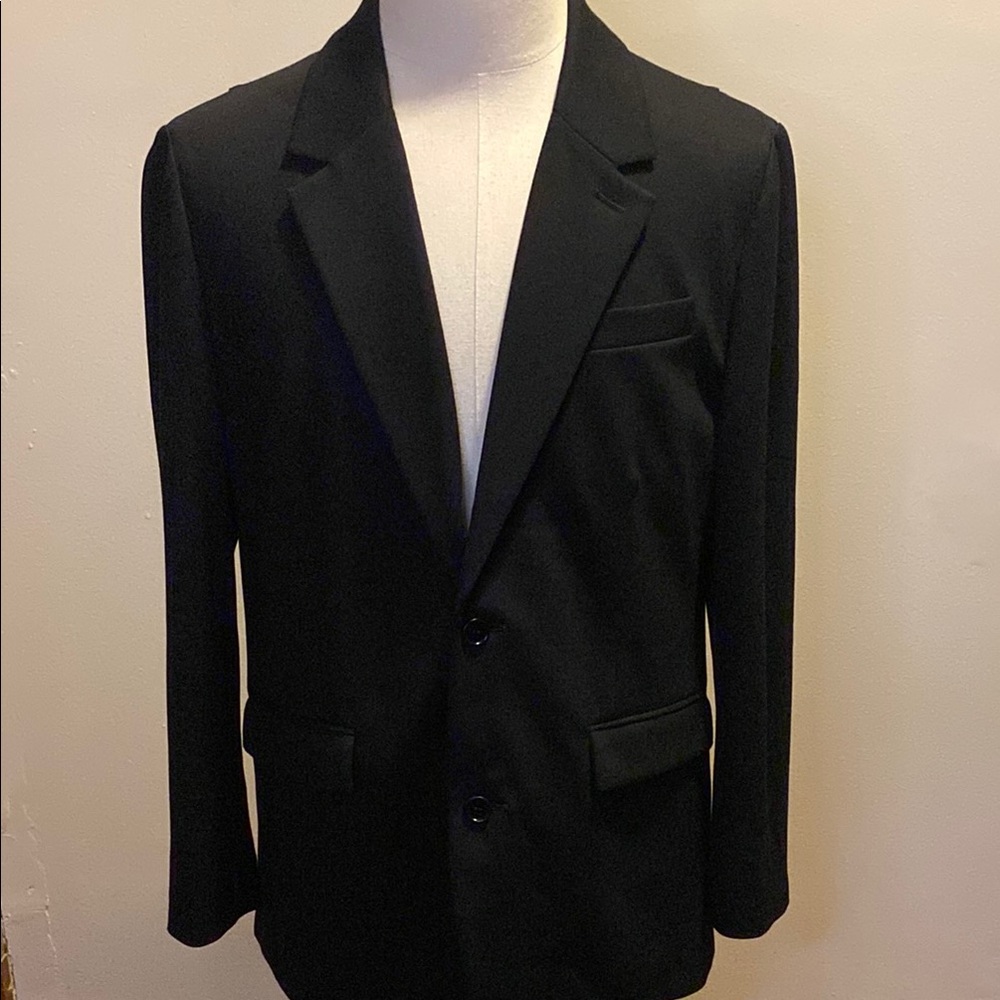 All Saints Black Sport Blazer with Notched Lapels